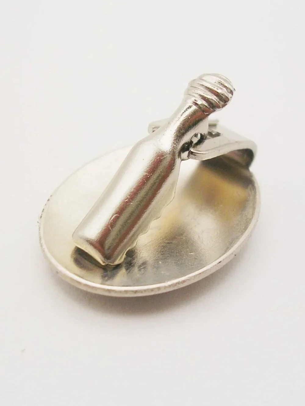 Vintage Midget Tie Clip Bar Reliance Insurance Company silver Men's Formal Wear
